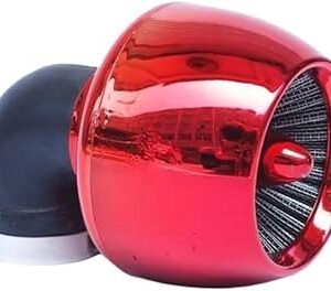 FILTRO DE AIRE UNIVERSAL (ESTILO PIPA) ROJO 48mm TIPO VENTILADOR