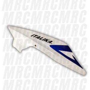 CUBIERTA DE COLA DERECHA BLANCO VIVO AZUL PARA ITALIKA 150SZ