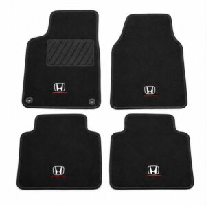 alfombra honda 4pcs logo blanco texto rojo